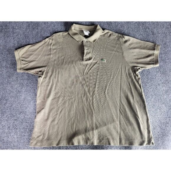 Lacoste 5191L Short Sleeve Polo Shirt‎ Brown Mens Sz 7 US Sz XXL Preppy Designer - Picture 1 of 8